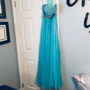 Blue prom dress